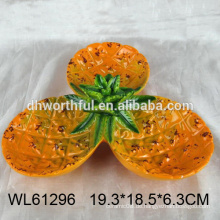2016 heiße verkaufende keramische Platte für Süßigkeit in der Ananasform